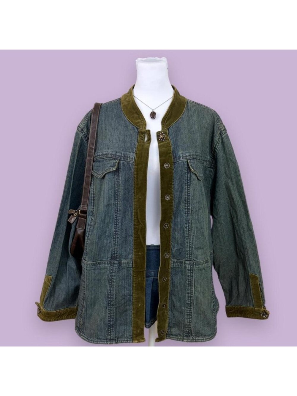 y2k denim plus size boho chic jacket
